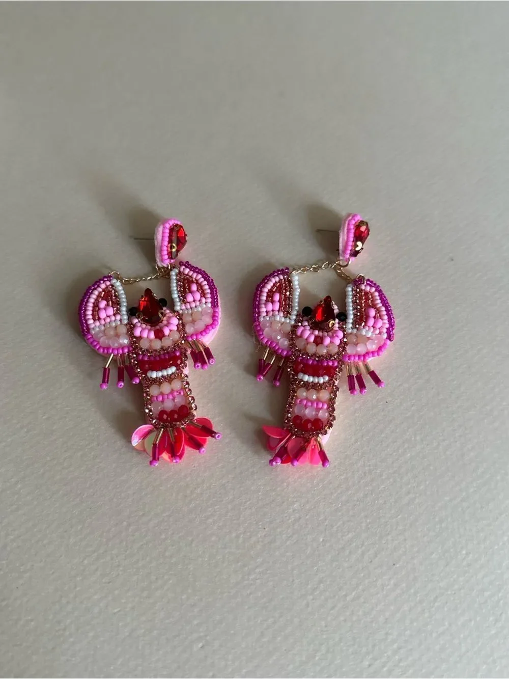 Lobster Statement Earrings #2751